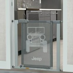 Jeep Adjustable Baby Safety Gate - Easy Fit Pressure Mount Design With Walk-Through Door Baby Gates