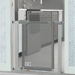 Delta Children Adjustable Baby Safety Gate - Easy Fit Pressure Mount Design With Walk-Through Door