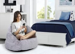 Delta Home Adult Lounge Chair - Fluffy Foam Filled Chair For Living Rooms & Dorms - Better Than A Bean Bag Chair Chairs