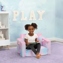 Delta Children Cozee Flip-Out Chair - 2-in-1 Convertible Chair To Lounger For Kids