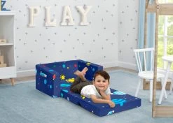 Delta Children Kids’ Chairs Spaceship Cozee Flip Out Chair - 2-in-1 Convertible Chair To Lounger For Kids