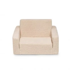 Delta Children Kids’ Chairs Cozee Flip-Out Sherpa 2-in-1 Convertible Chair To Lounger For Kids