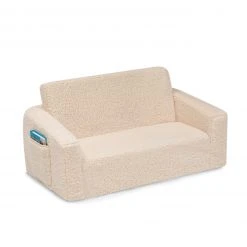 Delta Children Cozee Flip-Out Sherpa 2-in-1 Convertible Sofa To Lounger For Kids Kids’ Chairs