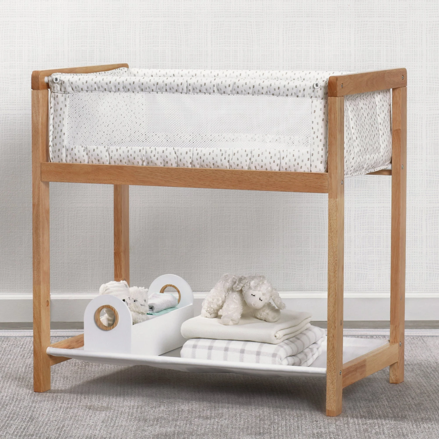 Delta Children Classic Wood Bedside Bassinet Sleeper - Portable Crib With High-End Wood Frame 9 Delta Children Classic Wood Bedside Bassinet Sleeper - Portable Crib With High-End Wood Frame