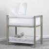 Simmons Kids Farmhouse 2-in-1 Wood Bedside Bassinet Sleeper And Changer Bassinets