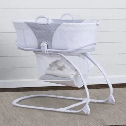 Delta Children 2-in-1 Moses Basket Bedside Bassinet Sleeper Bassinets