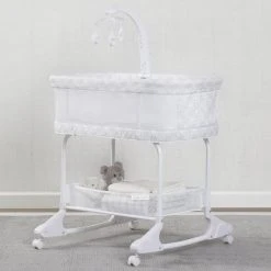 Delta Children SleepCool Rocking Bassinet With Airflow Mesh