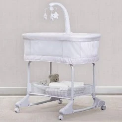 Delta Children SleepCool Rocking Bassinet With Airflow Mesh