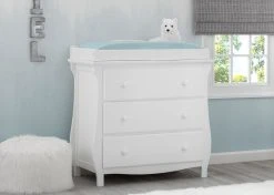 Delta Children Lancaster 3 Drawer Dresser With Changing Top Dressers & Changing Tables
