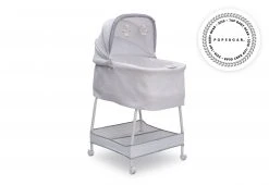 Simmons Kids Silent Auto Gliding Elite Bassinet - Basketweave Bassinets