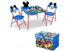 Delta Children Mickey Mouse 4-Piece Kids Furniture Set Table & Chair Sets