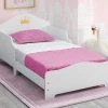 Delta Children Toddler Beds Princess Crown Wood Toddler Bed, White/Pink