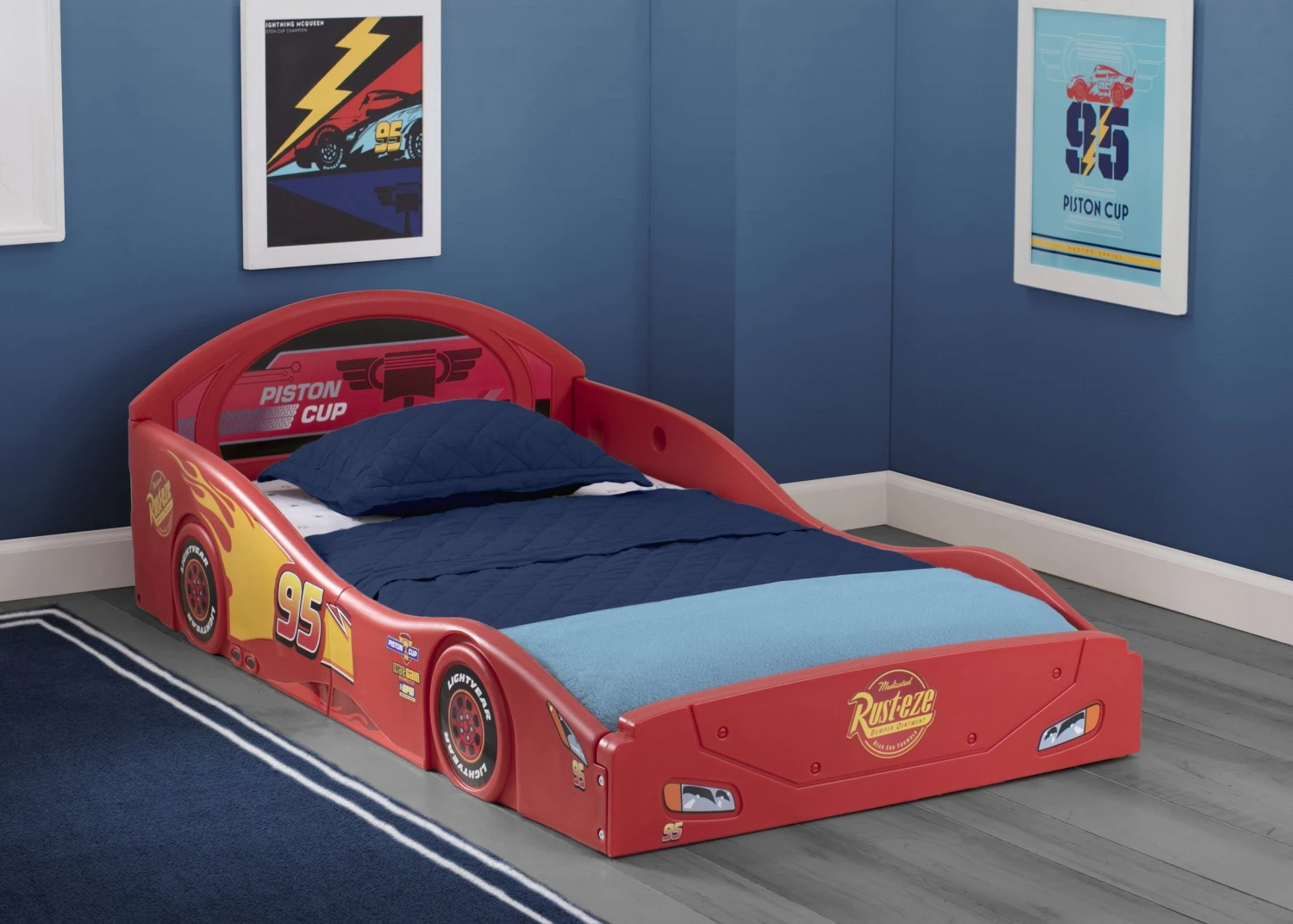 Disney/Pixar Cars Lightning McQueen Plastic Sleep And Play Toddler Bed 4 Disney/Pixar Cars Lightning McQueen Plastic Sleep And Play Toddler Bed
