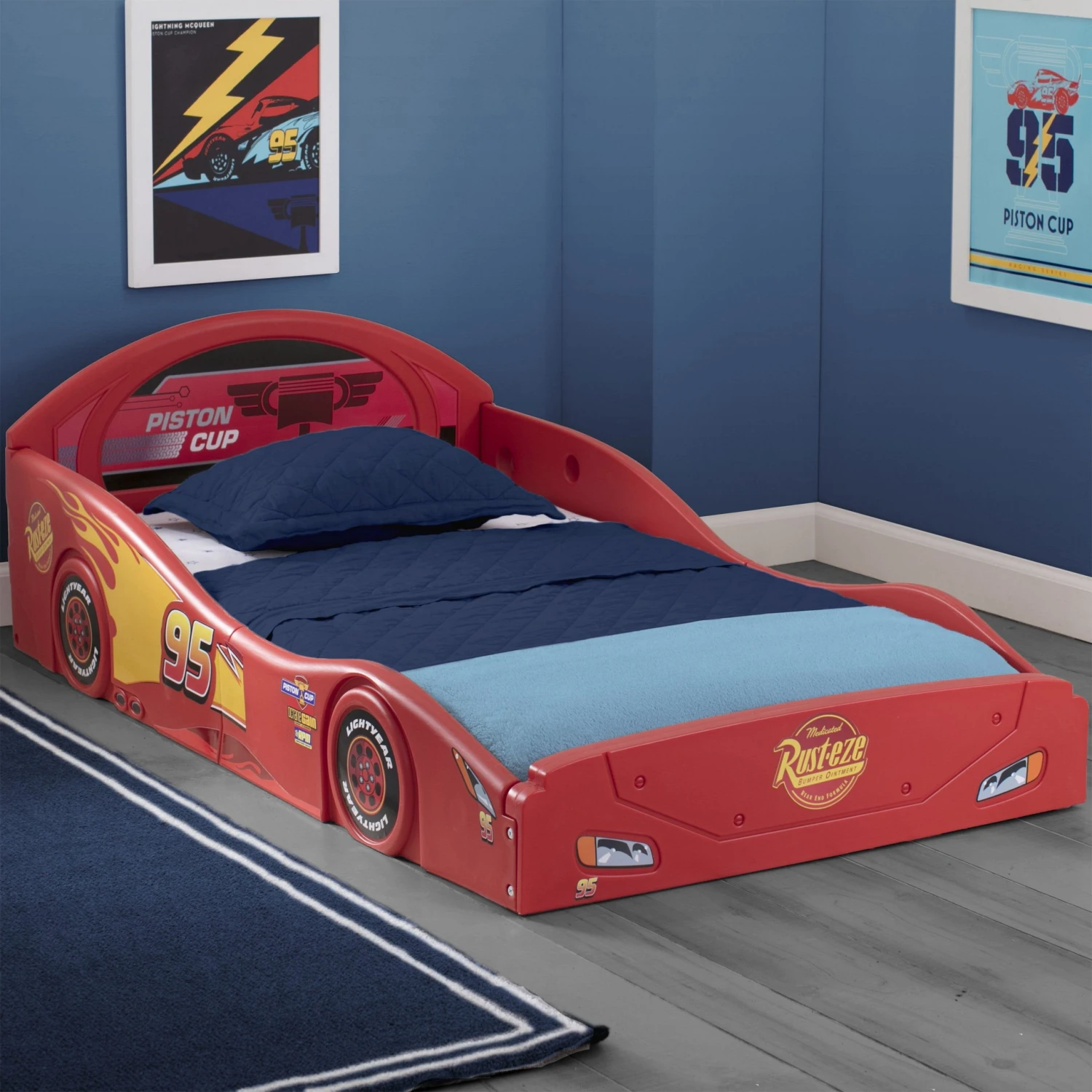 Disney/Pixar Cars Lightning McQueen Plastic Sleep And Play Toddler Bed 3 Disney/Pixar Cars Lightning McQueen Plastic Sleep And Play Toddler Bed