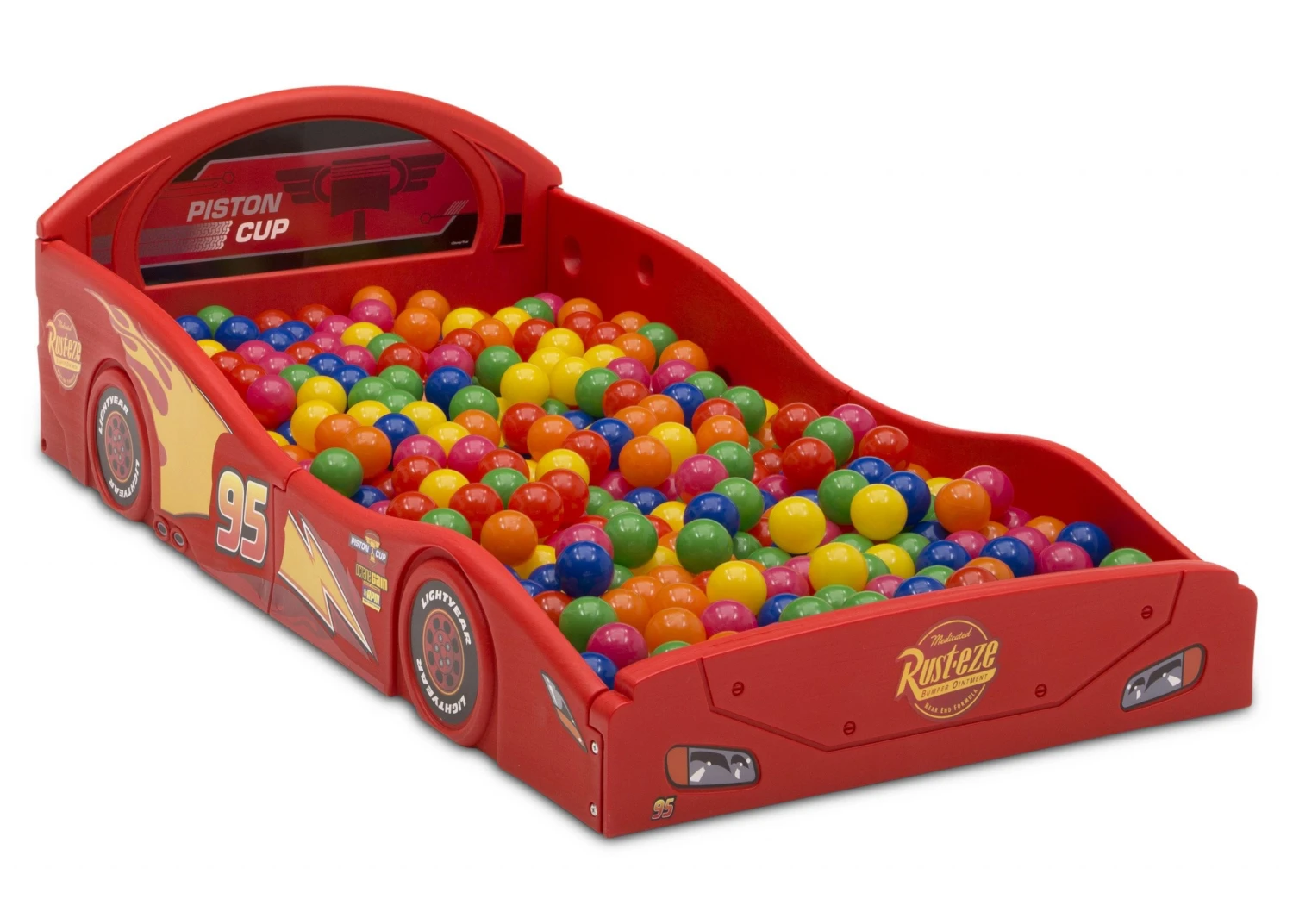 Disney/Pixar Cars Lightning McQueen Plastic Sleep And Play Toddler Bed 8 Disney/Pixar Cars Lightning McQueen Plastic Sleep And Play Toddler Bed