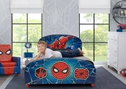 Delta Children Spider-Man Upholstered Twin Bed Twin Beds & Headboards