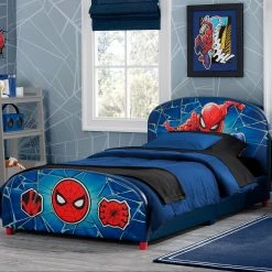 Delta Children Spider-Man Upholstered Twin Bed Twin Beds & Headboards