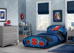 Delta Children Spider-Man Upholstered Twin Bed Twin Beds & Headboards