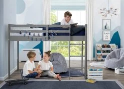 Delta Children Twin Beds & Headboards Twin Loft Bed With Guardrail And Ladder