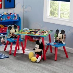 Delta Children Mickey Mouse Kids Table And Chair Set With Storage Table & Chair Sets