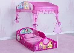Disney Princess Plastic Sleep And Play Toddler Bed With Canopy By Delta Children Toddler Beds