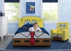 Delta Children Twin Beds & Headboards SpongeBob SquarePants Upholstered Twin Bed