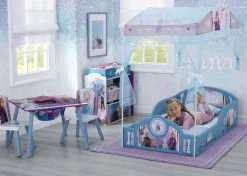 Disney Frozen II Plastic Sleep And Play Toddler Bed With Canopy By Delta Children Toddler Beds