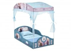 Disney Frozen II Plastic Sleep And Play Toddler Bed With Canopy By Delta Children Toddler Beds