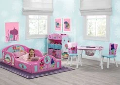 Delta Children Trolls World Tour Plastic Sleep And Play Toddler Bed Toddler Beds