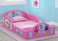 Delta Children Trolls World Tour Plastic Sleep And Play Toddler Bed Toddler Beds