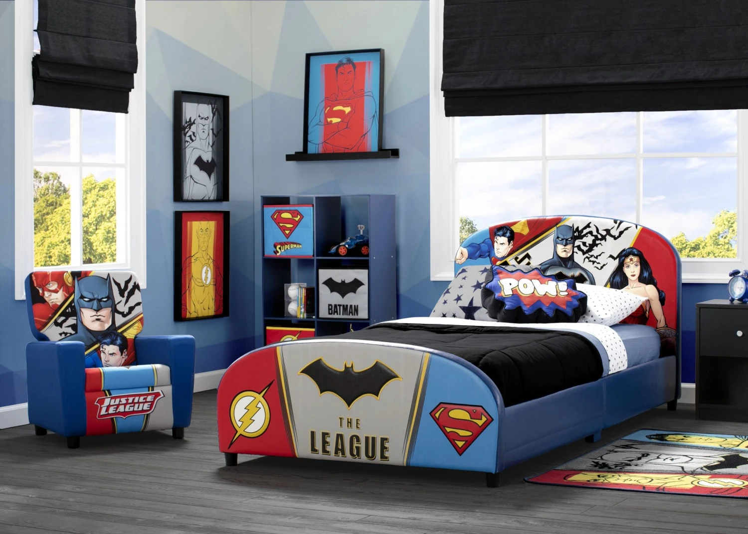 Delta Children Twin Beds & Headboards DC Comics Justice League Upholstered Twin Bed 4 Delta Children Twin Beds & Headboards DC Comics Justice League Upholstered Twin Bed