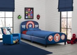 Delta Children Avengers Upholstered Twin Bed Twin Beds & Headboards
