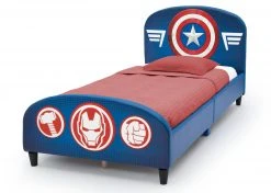 Delta Children Avengers Upholstered Twin Bed Twin Beds & Headboards