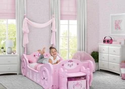 Delta Children Princess Carriage Convertible Toddler-to-Twin Bed