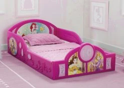 Delta Children Princess Deluxe Toddler Bed With Attached Guardrails