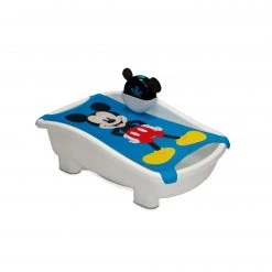 Delta Children Disney Mickey Mouse My First Bubble Bath – 3-in-1 Newborn To Toddler Bathtub With Sling And Bubble Blower Tubs & Bathers