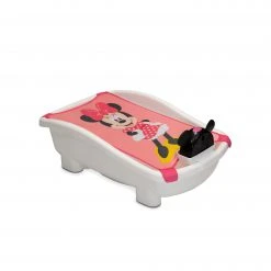 Delta Children Disney Minnie Mouse My First Bubble Bath – 3-in-1 Newborn To Toddler Bathtub With Sling And Bubble Blower Tubs & Bathers