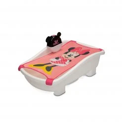 Delta Children Disney Minnie Mouse My First Bubble Bath – 3-in-1 Newborn To Toddler Bathtub With Sling And Bubble Blower Tubs & Bathers