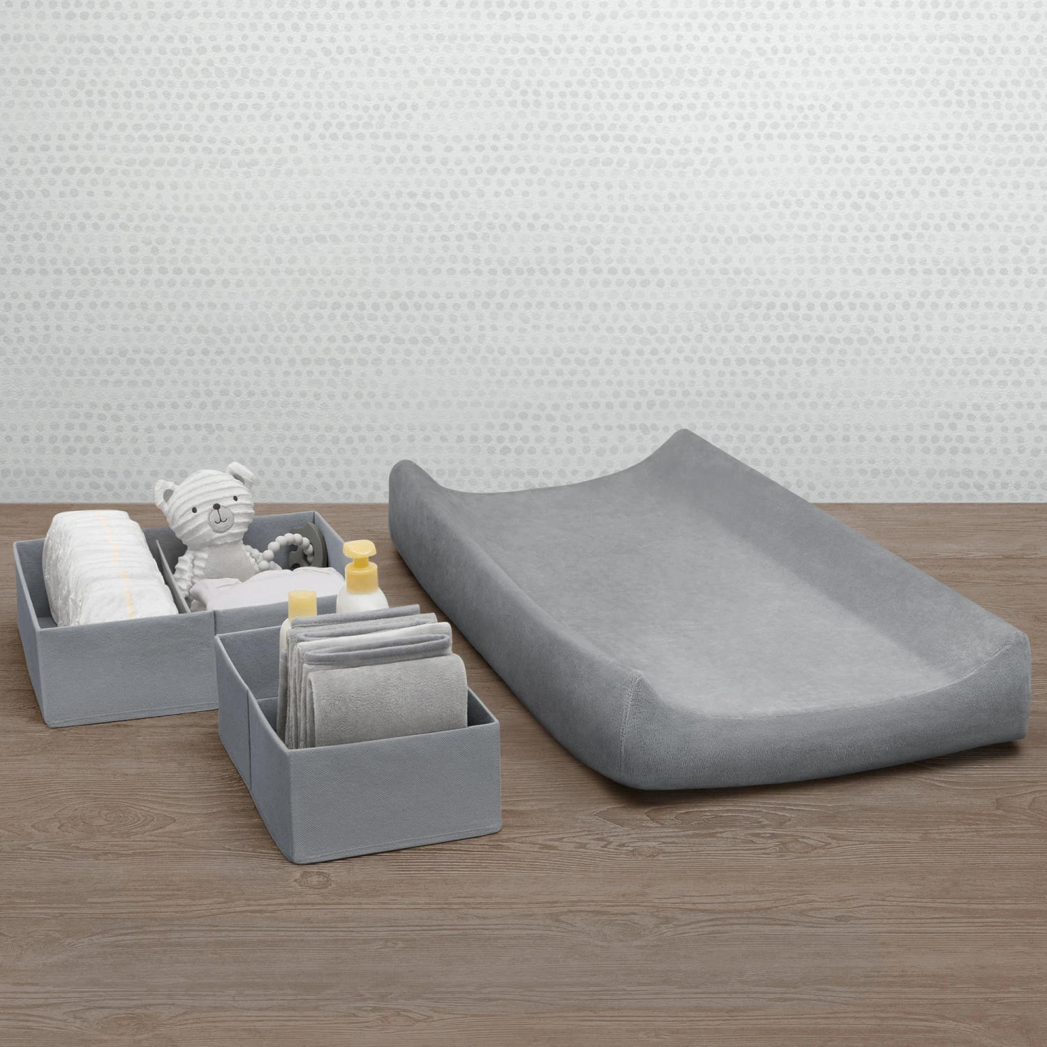 Delta Children 7-Piece Essential Changing Table Set - Newborn Baby Gift Set For Boys And Girls – Set Includes Changing Pad, Plush Changing Pad Cover, 3 Changing Pad Liners And 2 Storage Bins 14 Delta Children 7-Piece Essential Changing Table Set - Newborn Baby Gift Set For Boys And Girls – Set Includes Changing Pad, Plush Changing Pad Cover, 3 Changing Pad Liners And 2 Storage Bins