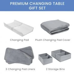 Delta Children 7-Piece Essential Changing Table Set - Newborn Baby Gift Set For Boys And Girls – Set Includes Changing Pad, Plush Changing Pad Cover, 3 Changing Pad Liners And 2 Storage Bins 17 Delta Children 7-Piece Essential Changing Table Set - Newborn Baby Gift Set For Boys And Girls – Set Includes Changing Pad, Plush Changing Pad Cover, 3 Changing Pad Liners And 2 Storage Bins