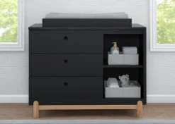 Delta Children 7-Piece Essential Changing Table Set - Newborn Baby Gift Set For Boys And Girls – Set Includes Changing Pad, Plush Changing Pad Cover, 3 Changing Pad Liners And 2 Storage Bins