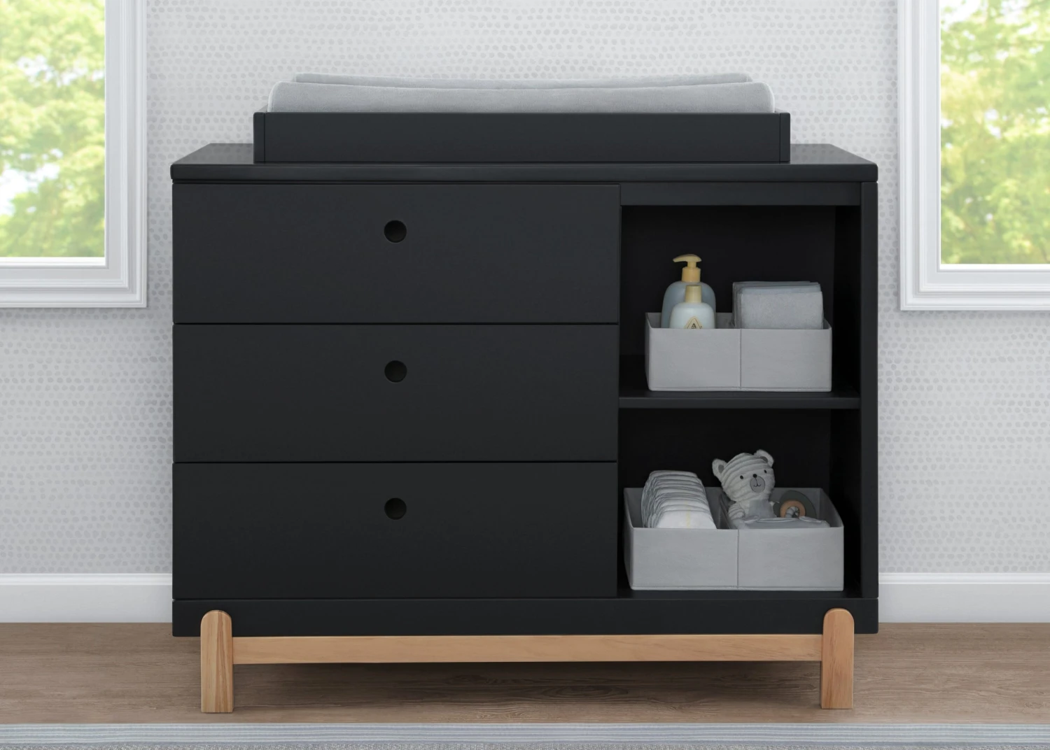 Delta Children 7-Piece Essential Changing Table Set - Newborn Baby Gift Set For Boys And Girls – Set Includes Changing Pad, Plush Changing Pad Cover, 3 Changing Pad Liners And 2 Storage Bins 3 Delta Children 7-Piece Essential Changing Table Set - Newborn Baby Gift Set For Boys And Girls – Set Includes Changing Pad, Plush Changing Pad Cover, 3 Changing Pad Liners And 2 Storage Bins