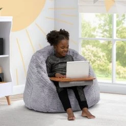 Delta Children Cozee Fluffy Chair And Bamboo Lap Desk Set What's New