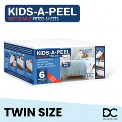 Delta Children Kids-A-Peel Disposable Fitted Sheets, 6-Pack, Waterproof, Breathable Soft Bed Pads That Protect Your Mattress Sheets & Mattress Covers
