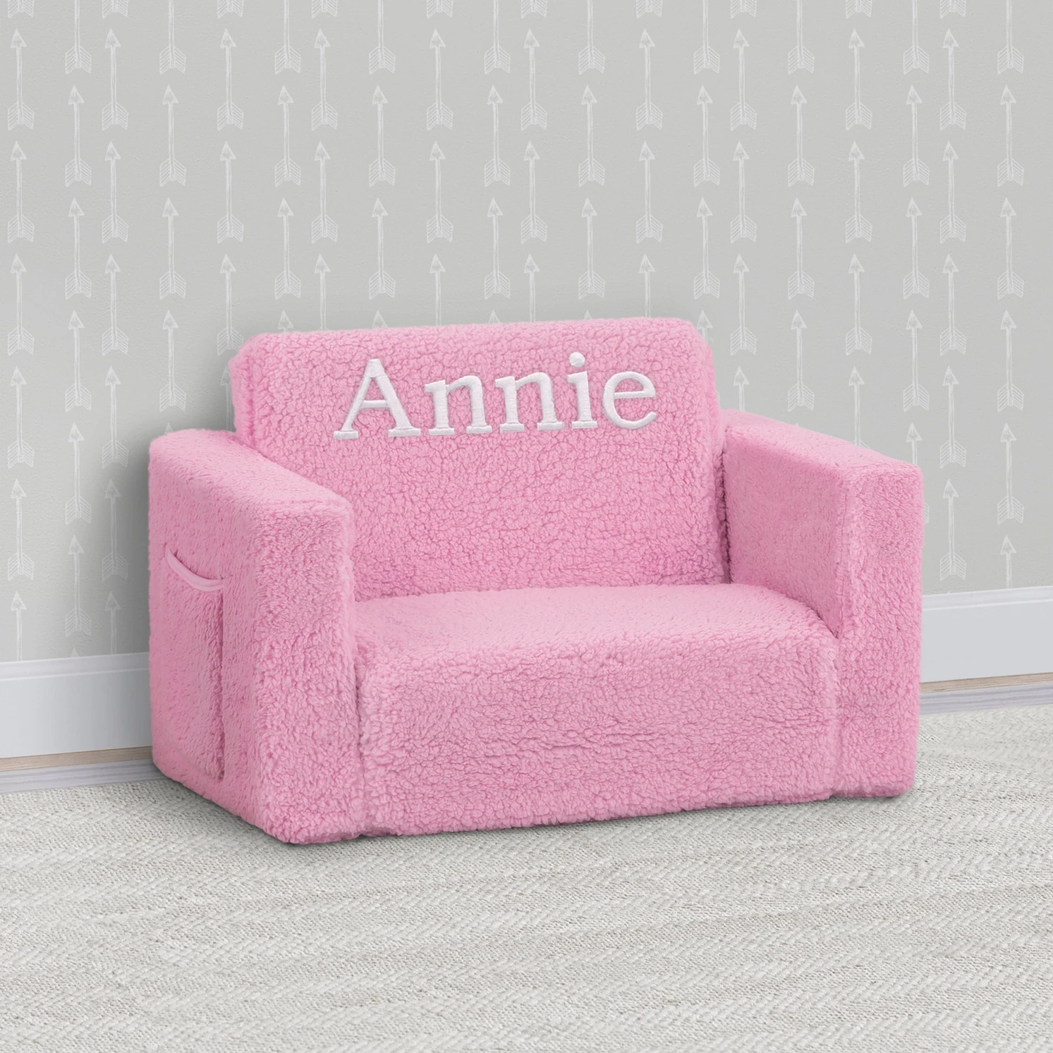 Delta Children Personalized Cozee Flip-Out Sherpa 2-in-1 Convertible Chair To Lounger For Kids 20 Delta Children Personalized Cozee Flip-Out Sherpa 2-in-1 Convertible Chair To Lounger For Kids