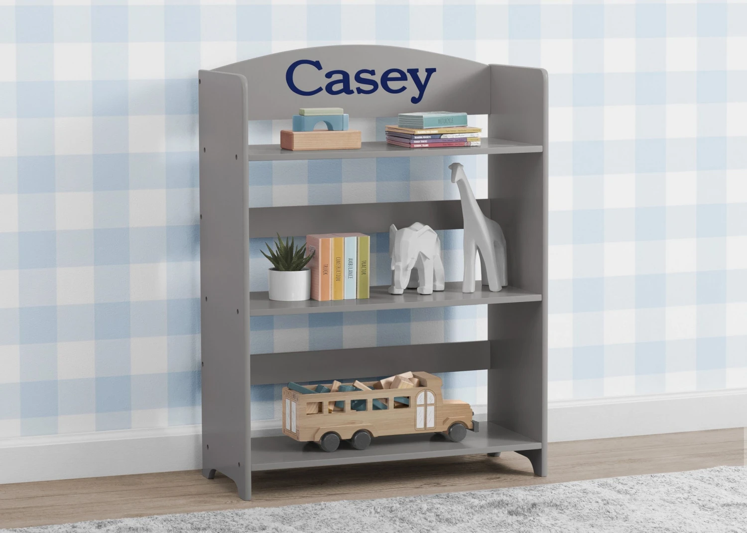Delta Children Personalized 3-Shelf Wood Bookshelf Personalization 3 Delta Children Personalized 3-Shelf Wood Bookshelf Personalization
