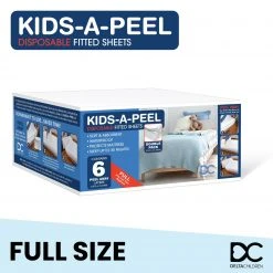 Delta Children Kids-A-Peel Disposable Fitted Sheets, 6-Pack, Waterproof, Breathable Soft Bed Pads That Protect Your Mattress Sheets & Mattress Covers