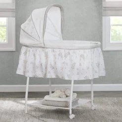 Little Folks By Delta Children Silent Auto Gliding Bassinet