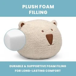 Delta Children Bear Plush Foam Pouf Ottoman