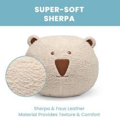 Delta Children Bear Plush Foam Pouf Ottoman
